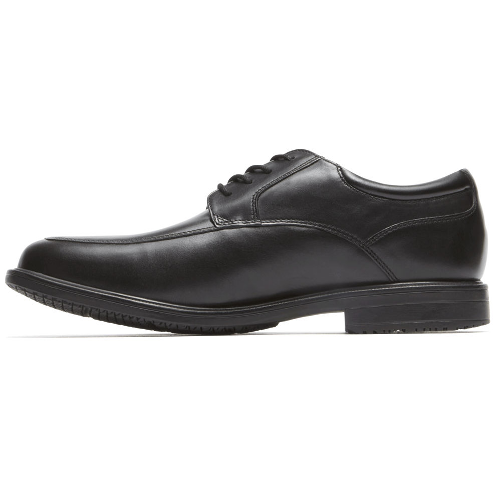 Rockport Mens Essential Details II Apron Toe - Dress Shoes Black - AIZ564129